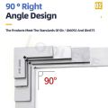 90 Degree Flat Edge Square Ruler Carpentry Square Woodworking Tools Metal Angle Measuring Tool Multi Try Square Gauge Set-Square. 