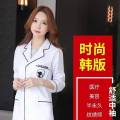 Beautician Beauty Salon Workwear Women's White Gown Long Sleeve Doctor's Overall Summer Nurse Short Sleeve High-End Skin Management. 