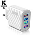 KOKKO Charging Blocks Phone Charger 4 USB Ports Power Adapter Charger Box Cell Phone Brick Charging Cube For Phones Laptop. 