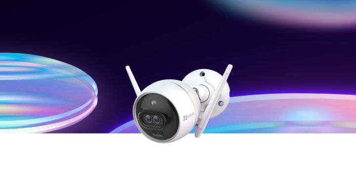 EZVIZ Outdoor Security Camera Dual Lens 1080P, Excellent Color Night Vision, Active Light & Siren Alarm with PIR Motion Detection, Weather Proof, Two-way Talk, the First Dual Lens Security 2.8mm Camera(C3X)