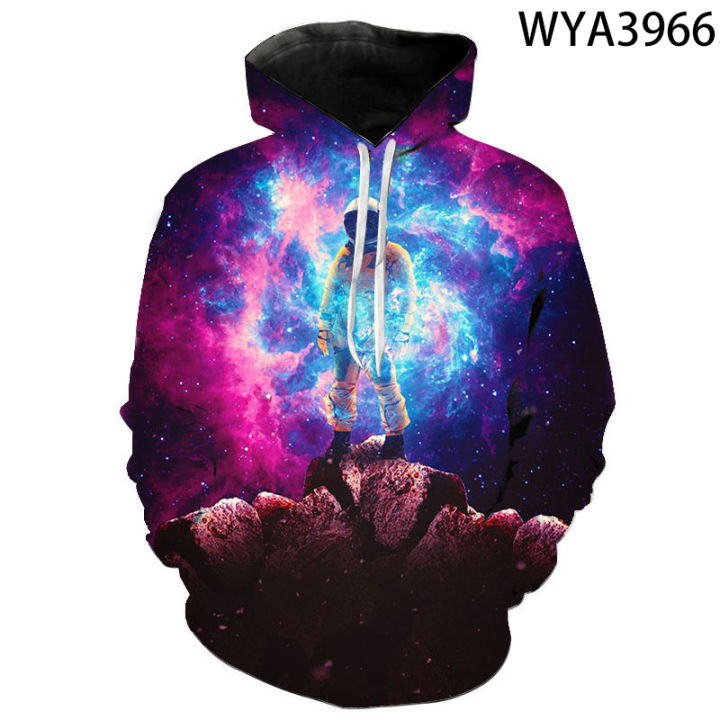 2021 New Fashion Astronaut 3D Printed Hoodies Casual Cool Sweatshirts Men Women Children Fashion Pullover Boy Girl Kids Coat