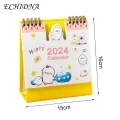 Activity Desk Calendar 2024 Mini Cartoon Desk Calendar Daily Monthly Planner for Home Office Decor Coil Design Perfect for Southeast Asian Buyers Desk Calendar 2024. 