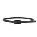Fashion Metal Buckle PU Belt Slim Side Thin Waist Belt All-match Dress Belt Candy Color Waistband Ladies/Girls. 