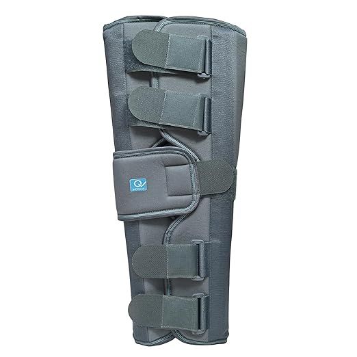 Q DEVICES Long Knee Brace 22", Unmatched Stability, Adjustable Strap, Anti Slip Design, Ideal for Injury Recovery, Sports, Open & Closed Patella Function, Unisex (L) FROM INDIA (ABR)