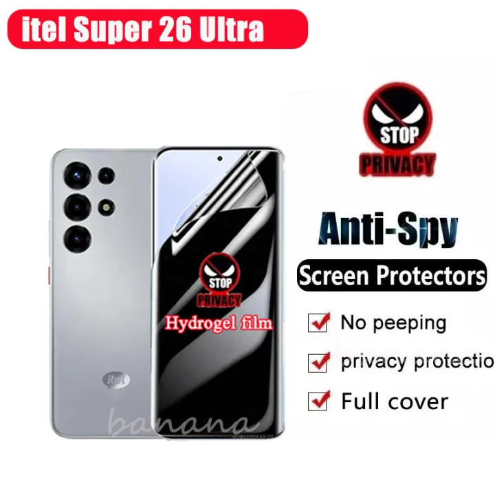 3in1%20Itel%20Super%2026%20Ultra%20Anti-fall%20Mobile%20Phone%20Case%20for%20itel%20S25%20Ultra%20Full%20Cover%20Soft%20Privacy%20Anti%20Peeping%20Hydrogel%20Film%20Screen%20Protector%20-%20Image%202
