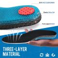 Silicone Gel Insoles Sport Running Insoles for Man Women Shock Absorption arch support Cushion. 