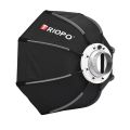 TRIOPO 55cm Foldable 8-Pole Octagon Softbox with Soft Cloth Carrying Bag Bowens Mount for Studio Strobe Flash Light-m. 