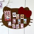 Creative 60x40cm Kitty Felt Board Pictures DIY Display Felt Photo Board Notices Postcard Felt Message Boards Background Board. 