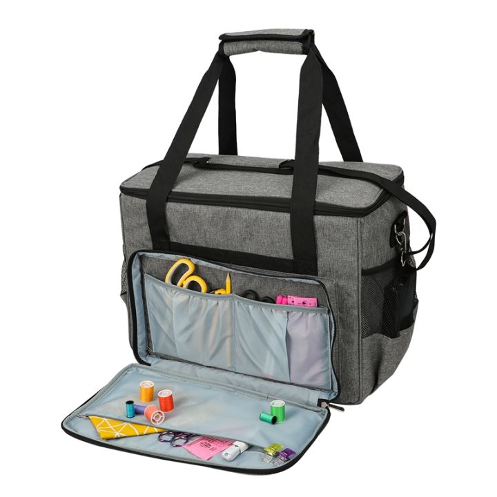 Sewing%20Machine%20Storage%20Organizer%20Sewing%20Machine%20Bag%20Tl%20Tote%20Bag%20for%20Most%20Standard%20Sewing%20Machines%20and%20Accessories%20Gray%20-%20Image%204