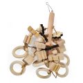 【EleganceEssence】Parrot Chewing Blocks Natural Wood Stick Bite Toys Best for Finch Parakeet Cockatiel Conure Canary Lovebird. 