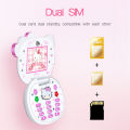 Sanrio Hello Kitty Flip Phone Kawaii Cartoon Kids Taiml Cute Mini Phone Birthday Fashion Girls Gifts Toys For Children. 