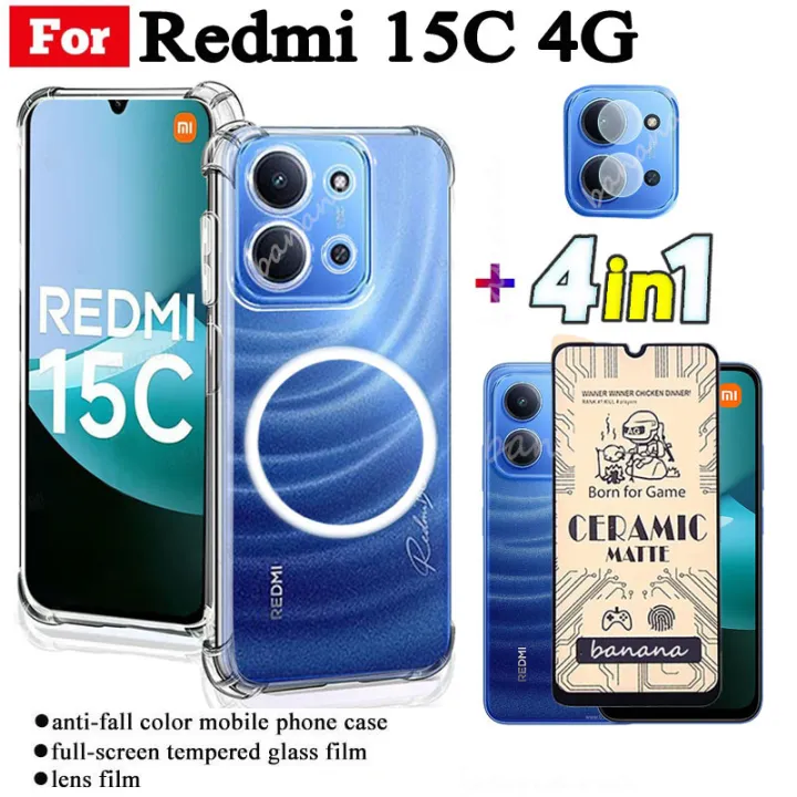 Redmi%2015C%20Transparent%20TPU%20Shockproof%20Phone%20Case%20With%20Magnetic%20Wireless%20Charging%20Sticke%20for%20Redmi%2015C%205G%20Redmi%2014C%20Anti%20Spy%20Privacy%20Tempered%20Glass%20+%20Lens%20Film%20-%20Image%205