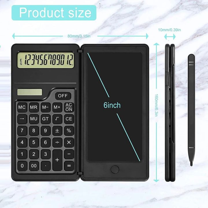 Basic%20Calculator%20Notepad%20with%206%20Inch%20LCD%20Writing%20Tablet%20Mute%20Desktop%20Calculator%20Solar/Battery%20Dual%20Powered%20for%20Business%20Office%20-%20Image%206