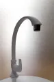 Kitchen Sink Tap 1/2'' PVC Long Round Neck White Lever type. 