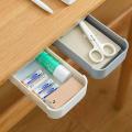 Under Table Drawer,Desk Drawer Organizer,2 Pack Hidden Self-Adhesive Under Desk Drawer Pencil Tray Drawer Storage Box Small Hidden Desktop Organizer Tableware Drawer Organizer. 