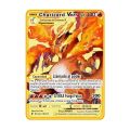 pokemon cards golden Spanish Pokemon Metal Cards Pokémon Letters Charizard Pikachu V VMAX Collection Gold Card GX Original Collection Toy Kid GiftsParty Games Crafts. 