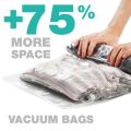 1/4 Pcs 4 Size Hand Roll Transparent Foldable Compressed Compression Vacuum Bag Home Clothes Plastic Storage Bag Space Saving Seal Bags. 