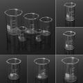 5pcs Glass Beaker Set 5/10/25/50/100ml Glass Laboratory Measuring Cup Glassware School Study Lab Educational Supply. 