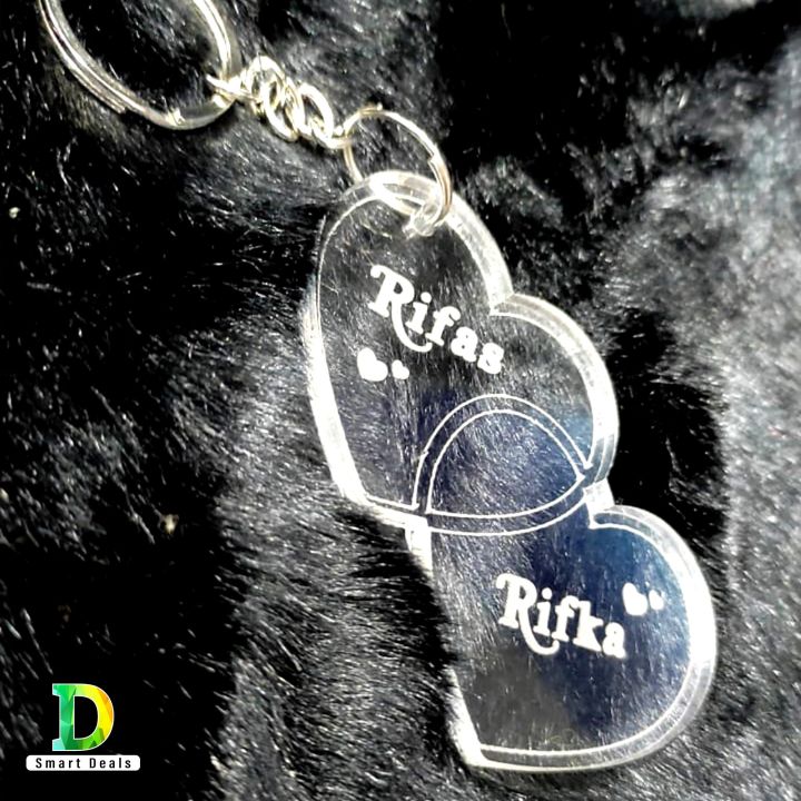 Customized Name Double Heart Shape Key Tags King Wishes Key Tags 