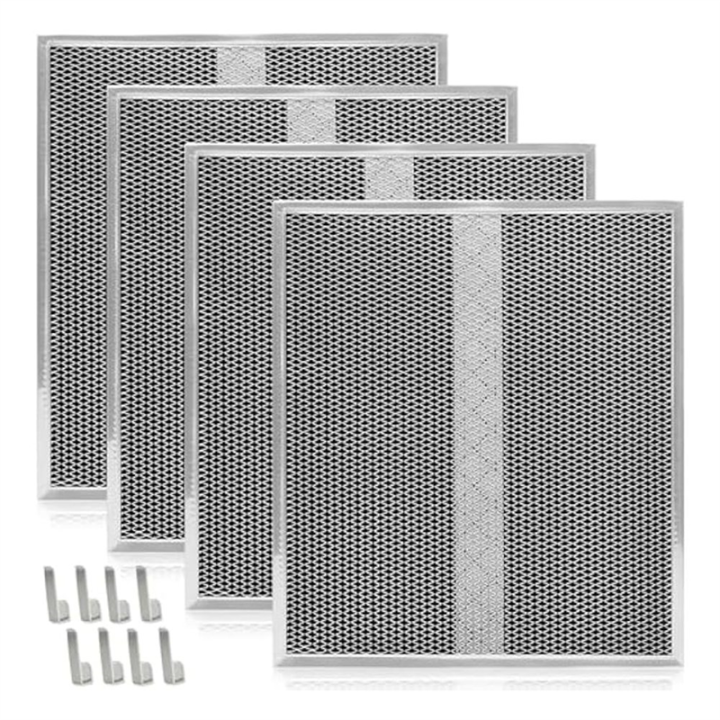 4Pack HPF36 Range Hood Non-Ducted Charcoal Filter for Range Hood Filter S97020466 Type XC with Clips