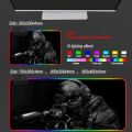 Gaming Cod Pattern Rgb Of Led Gamer Support Large Lighting Computer Desk Custom Mousepad Pad Duty Mat Pad Diy Mouse Call(Gray_250X300X3Mm). 