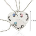 Best Friend Forever and Ever BFF Necklace Girls Heart-shaped Puzzle Stitching Pendant Necklace For Women. 