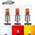 【Yellow 1157 1pcs BA15S Bulb 1157 BAY15D P21/5W Led 6SMD S35 Chips BA15D BAU15S Car Turn Signal Light lamps 12V. 