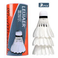 【EleganceWorld】3pcs Badminton Shuttlecocks Indoor Outdoor Sports Badminton Balls Quality Duck Feather Training Balls Windproof Shuttlecock. 