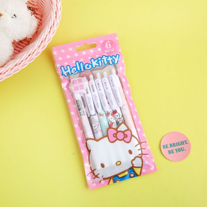 Sanrio%2012pcs%20Cartoon%20Gel%20Pen%20Hello%20Kitty%20Cinnamoroll%20Kuromi%20Pens%20Students%20Stationery%200.5%20Black%20School%20Children%20Write%20Supplies%20-%20Image%205