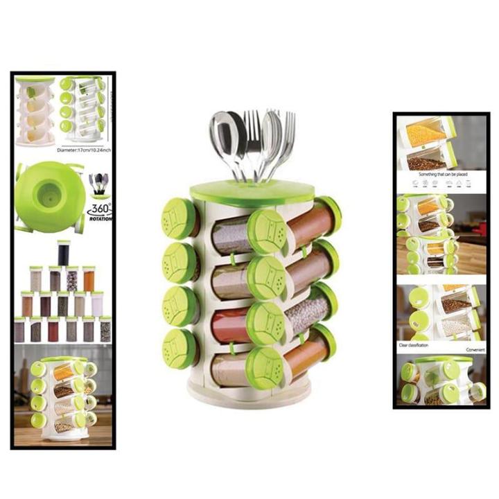 16%20Pcs%20Spice%20Rack%20-%20Green%204%20Layers%20Revolving%20Spice%20Rack%20Set%20Plastic%20Revolving%20Spice%20Jar%20Rack%20Useful%20Kitchen%20Condiment%20Containers%20Kitchen%20Tools%20Floraware%20Revolving%2016%20Jars%20Spice%20Rack,%20Kitchen%20Masala%20Box,%20-%20Image%209
