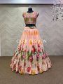 Georgette Embroidered Lehenga. 