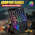 HXSJ J300+V400 Keyboard and Mouse Combo RGB Lighting Programmable Gaming Mouse & One-handed Game Keyboard for PC Laptop Desktop Gamer Officer. 