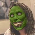 【HUT】 Halloween Creepy Smile Horror Mask Adult Half "Exorcist" Green White Demon Mask Cosplay Props The Evil Party Masks Accessorie. 