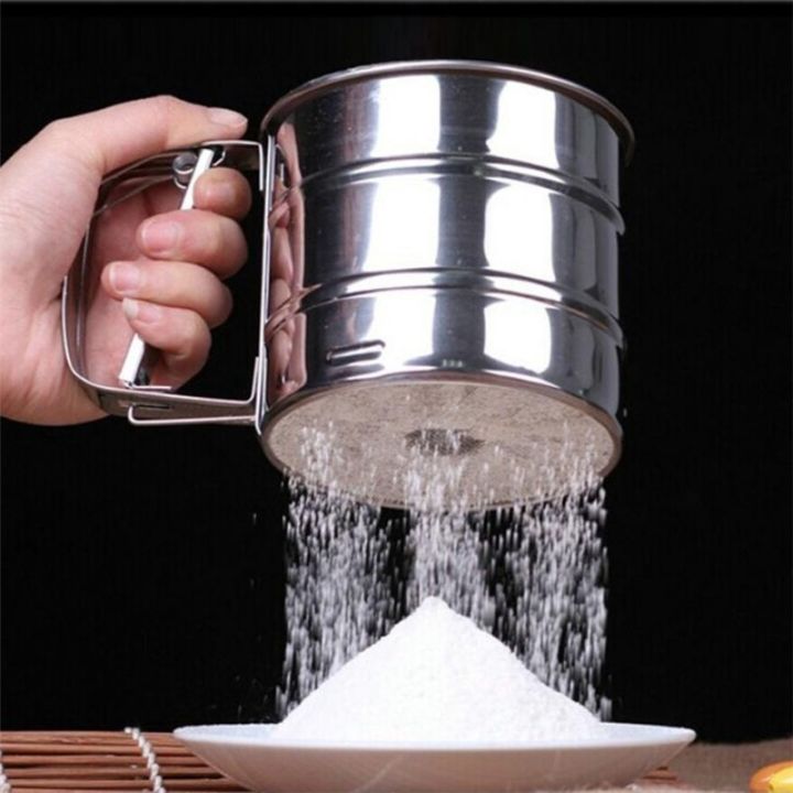 High Quality Stainless Steel Shaker Sieve Cup Manual Flour Sifter