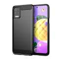 Leweisi Carbon Fiber Bumper Phone Case For LG K52 / Q52 / K62 / Q62 / K62+ Back Cover Coque Shockproof Protective. 