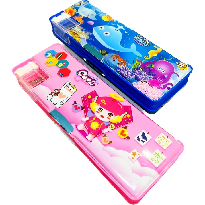 Kids%20pencil%20box%20case%20Magnetic%20Lock%20Pencil%20Box%20with%20Sharpener%20For%20Girls%20&%20Boys%20Pencil%20Case%20stationary%20-%20Image%203