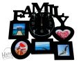 Wall Set Gift For Family Photo Frame with Clock. 