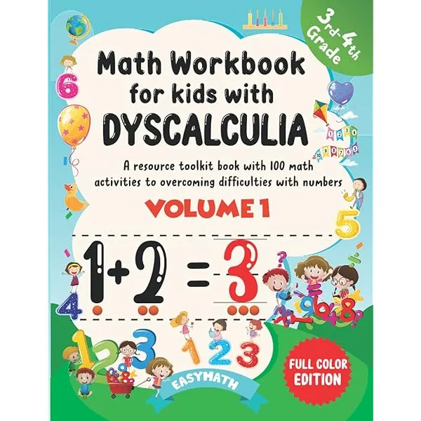 Math Workbook For Kids With Dyscalculia. A resource toolkit book with ...