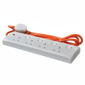 Orel 13 Amp Trailer Socket with 5m White Wire & Fused Plug Top. 