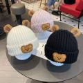 Korean Bear Baby Knitted Hat Cute Cartoon Beanie Cap for Infant Boys Girls Autumn Winter Warm Toddler Hats Bonnet. 