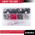 JAERBEE 272Pcs Car Ceiling Repair Rivets Car Roof Repair Rivet Kit with Torsion Pin and Installation Tool Kit. 