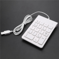 ICQURBT 3X Mini USB Wired Numeric Keypad Numpad 18 Keys Digital Keyboard for Accounting Teller Laptop Android (White). 