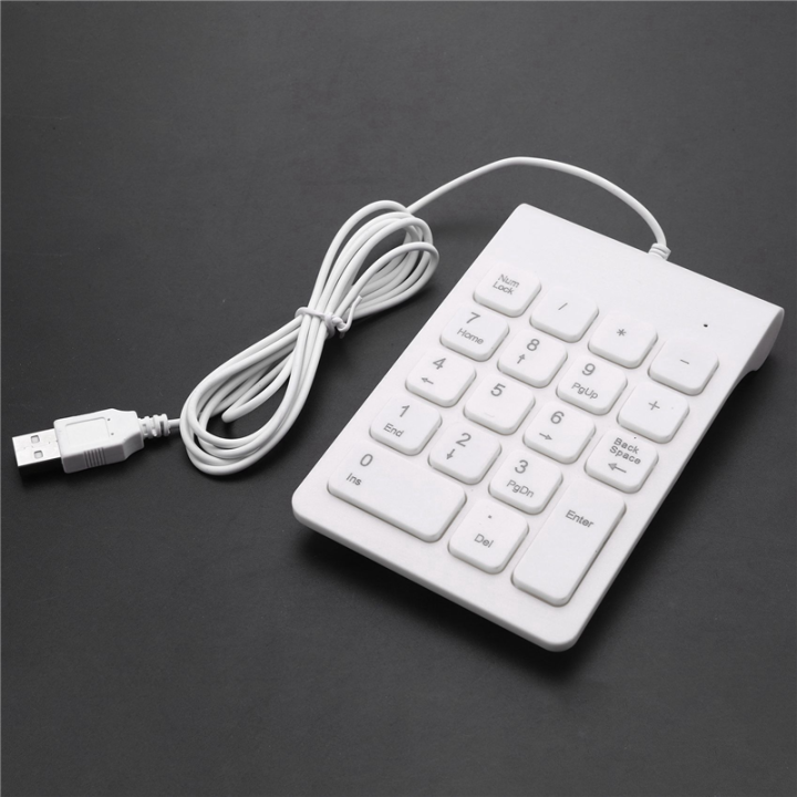 ICQURBT%203X%20Mini%20USB%20Wired%20Numeric%20Keypad%20Numpad%2018%20Keys%20Digital%20Keyboard%20for%20Accounting%20Teller%20Laptop%20Android%20(White)%20-%20Image%204