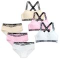 Girls Training Bras Panties Kids Cotton Underwear Sets Teens Students Bra Vest and Panties Wireless Girls Sports Bra 8-16Y. 