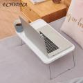 Folding Laptop Table Folding Laptop Table Non-slip Legs High Stability Strong Load-bearing Portable Collapsible Bed Table with Cup Holder for Students Laptop Desk. 