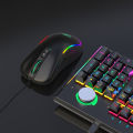 HXSJ J300+V400 Keyboard and Mouse Combo RGB Lighting Programmable Gaming Mouse & One-handed Game Keyboard for PC Laptop Desktop Gamer Officer. 