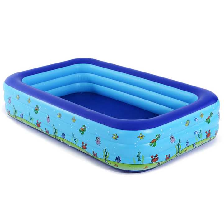 305cm INTIME 3 Layer Extra Large Rectangular Inflatable Family Swimming ...