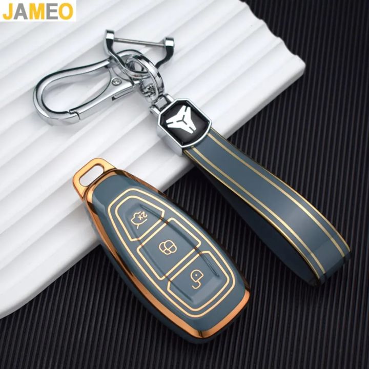 TPU Remote Key Case for Ford Puma Grand C Max Focus Mondeo Kuga Fiesta Ecosport Transit Kuga Keychain Car Key Cover