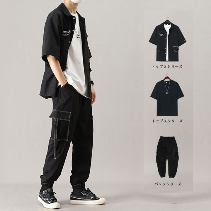 Three-Piece%20Men's%20Clothing%20Summer%20Suit%20Korean%20Fashion%20Junior%20High%20School%20Boys%20Clothes%20All-Matching%20and%20Handsome%20Leisure%20Cargo%20Pants%20-%20Image%205