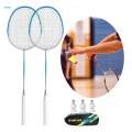 Badminton Racket Badminton Set with 6 Shuttlecocks Replacement Badminton Equipment Badminton Racquet for Beach Indoor Outdoor Exercise Games. 